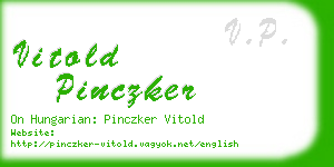 vitold pinczker business card